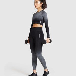NEW! Gymshark Adapt Ombre Seamless Long Sleeve Crop Top - Size Large